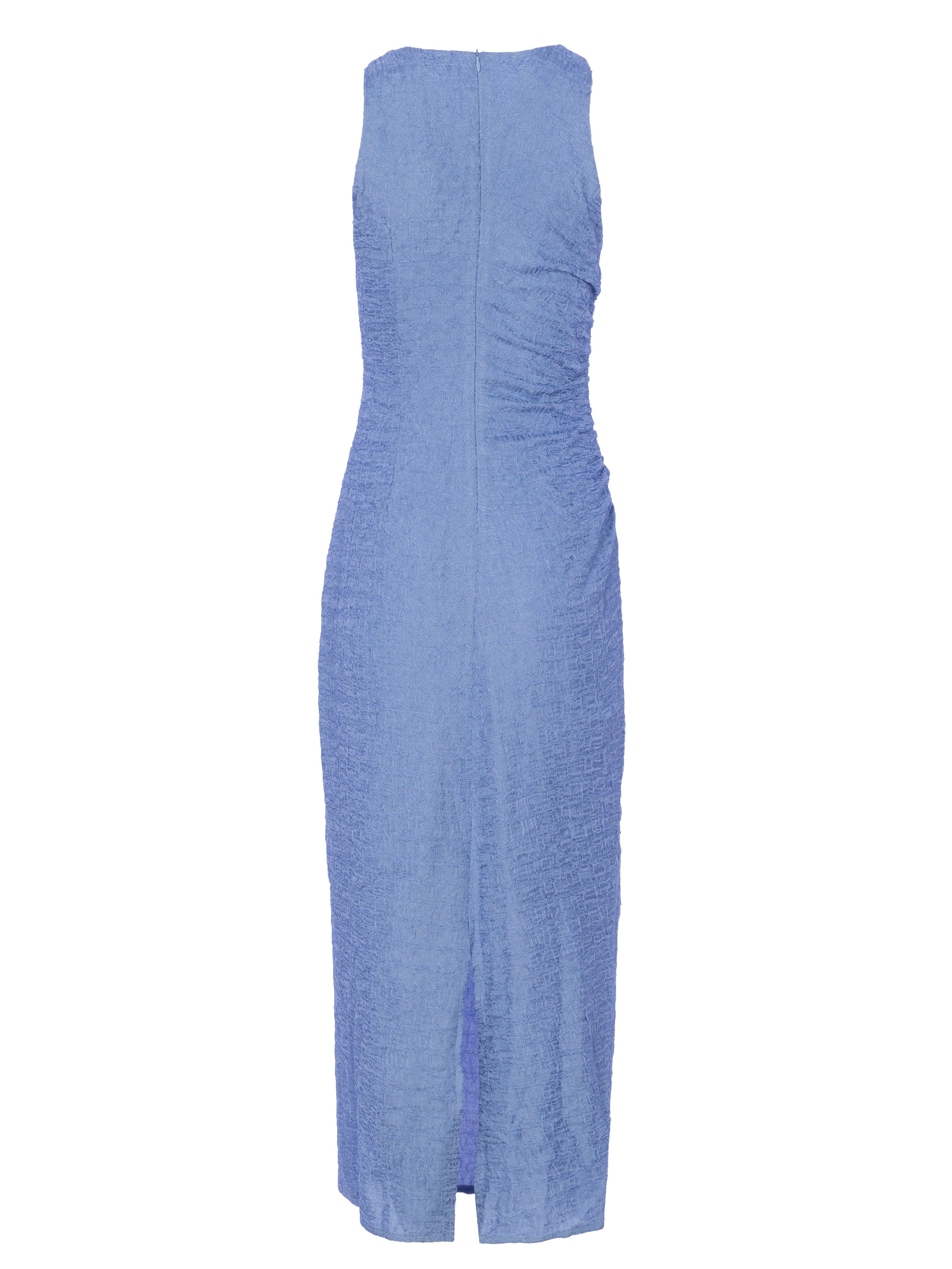 MERCUTIO BLUE - Vestido midi azul celeste (icy blue), para invitadas de boda, fiesta y eventos de primvera y verano. MIOH es la marca española de vestidos de fiesta para invitadas de boda más de moda en España