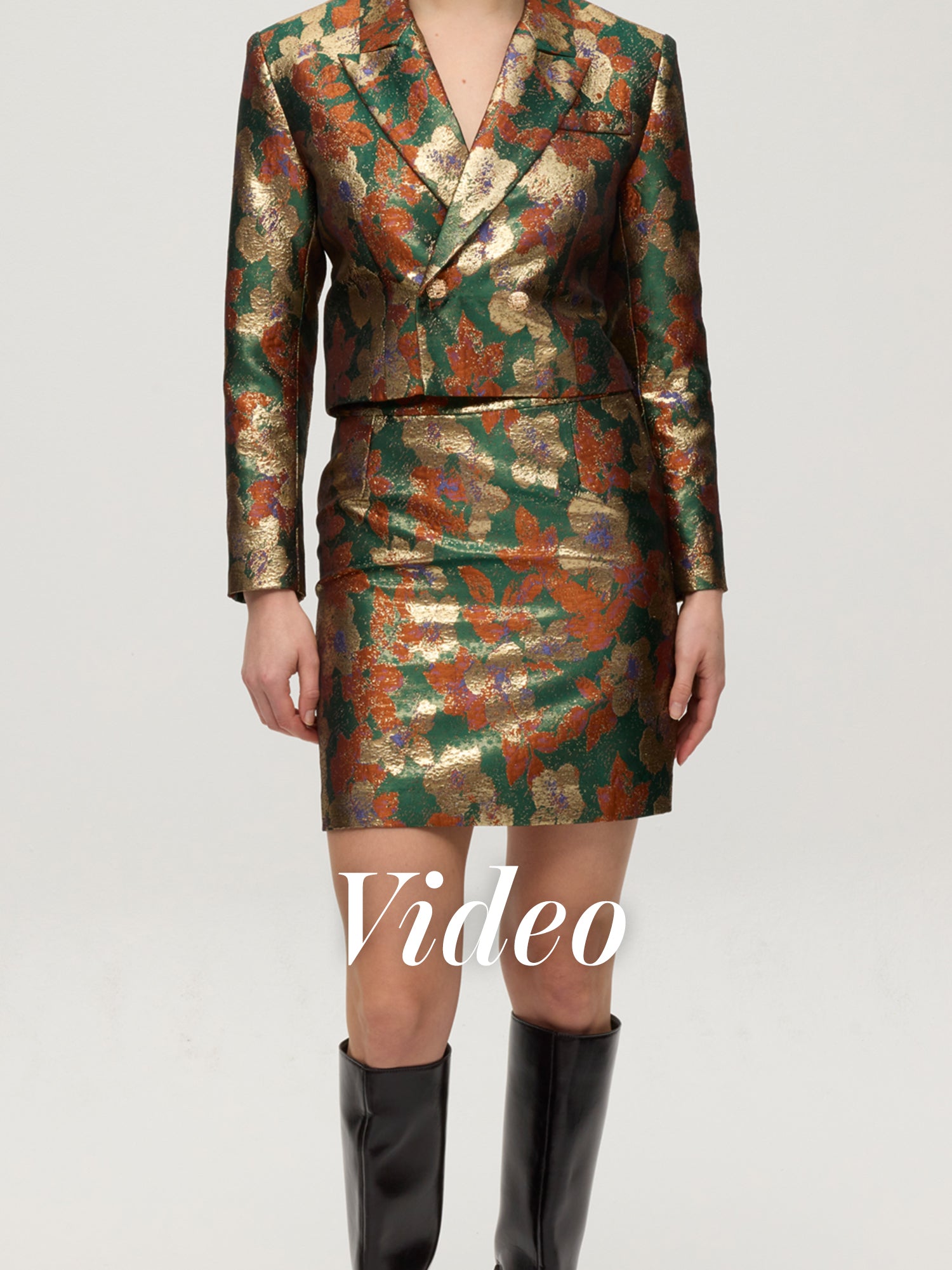 mioh| EMPIRE FLOWERS + STATE FLOWERS - Traje mini falda