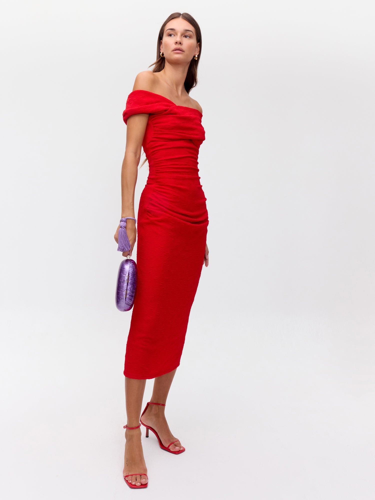 Vestido rojo midi main image 1