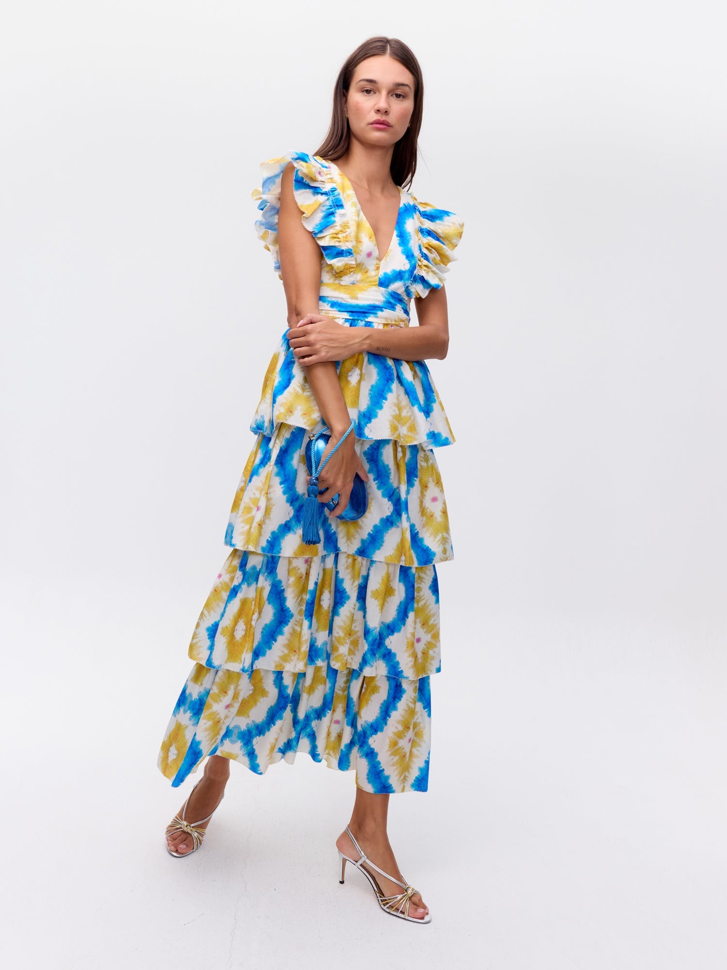 MIOH | WATERFALL TIEDYE - Vestido de volantes falda y escote tiedye para invitada de boda