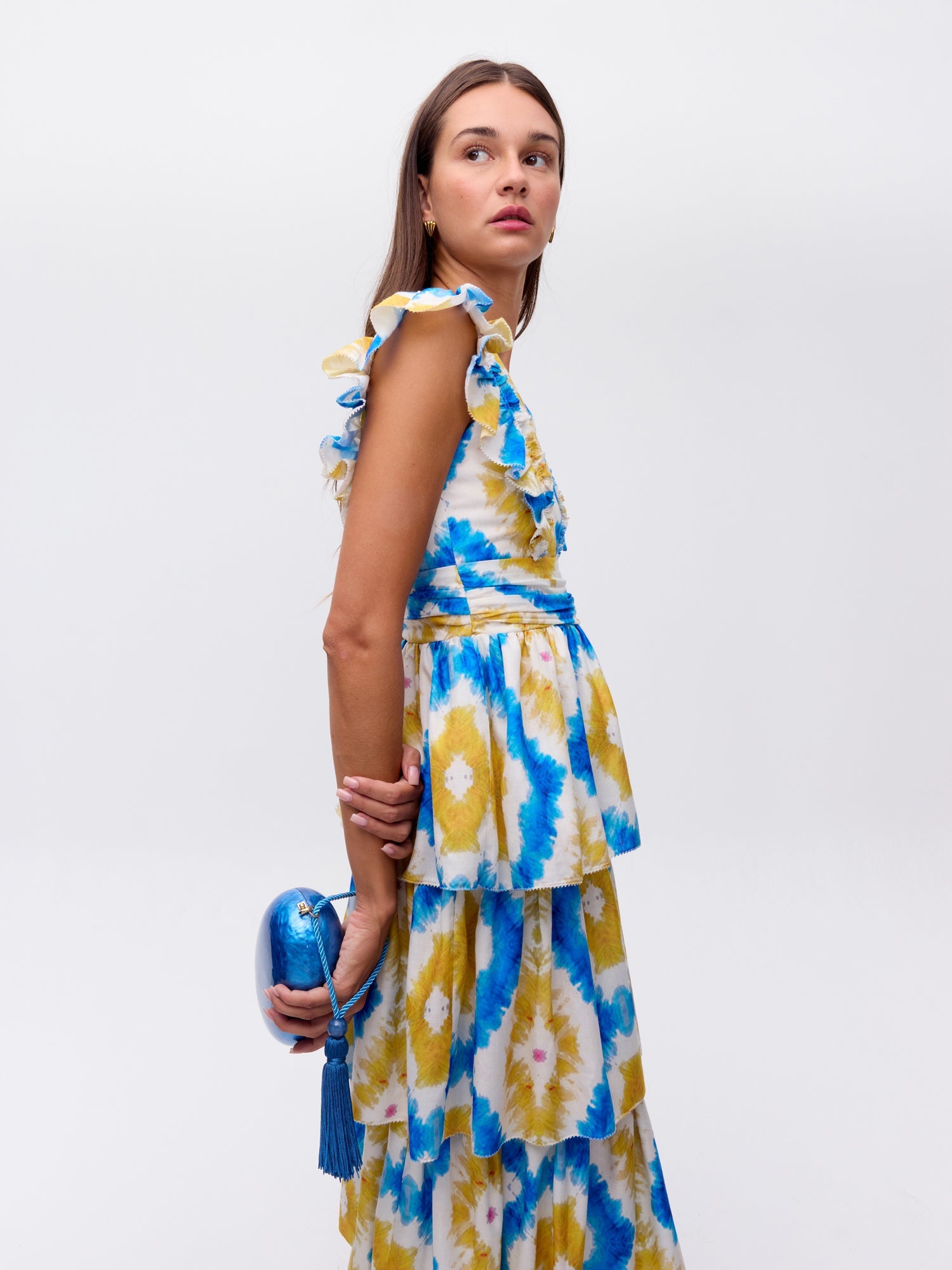 MIOH | WATERFALL TIEDYE - Vestido de volantes falda y escote tiedye para invitada de boda