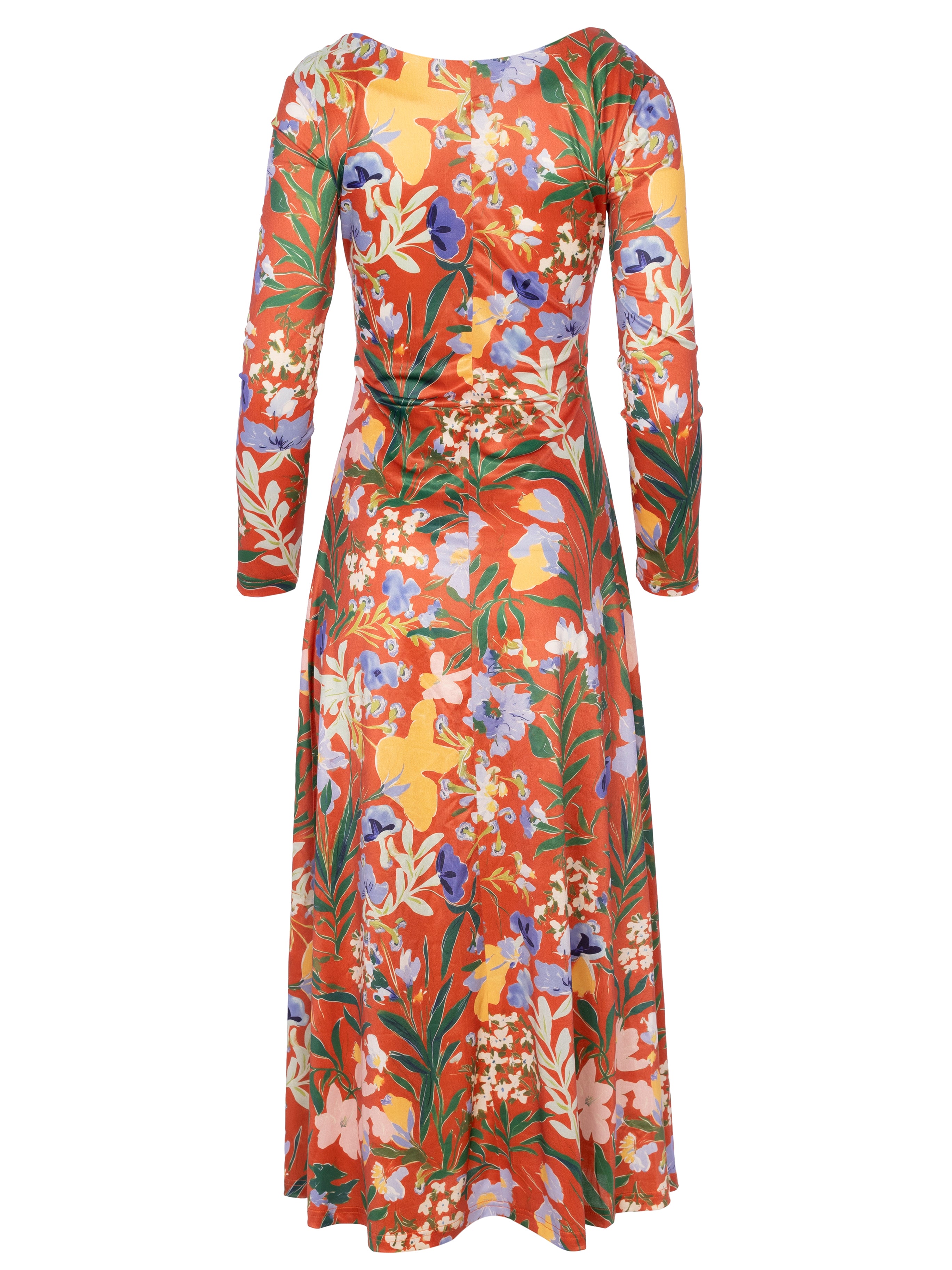 EMILIA - Vestido punto reversible estampado floral, de fiesta e invitada de boda y evento primavera verano. MIOH es la marca española de vestidos de fiesta para invitadas de boda más de moda en España