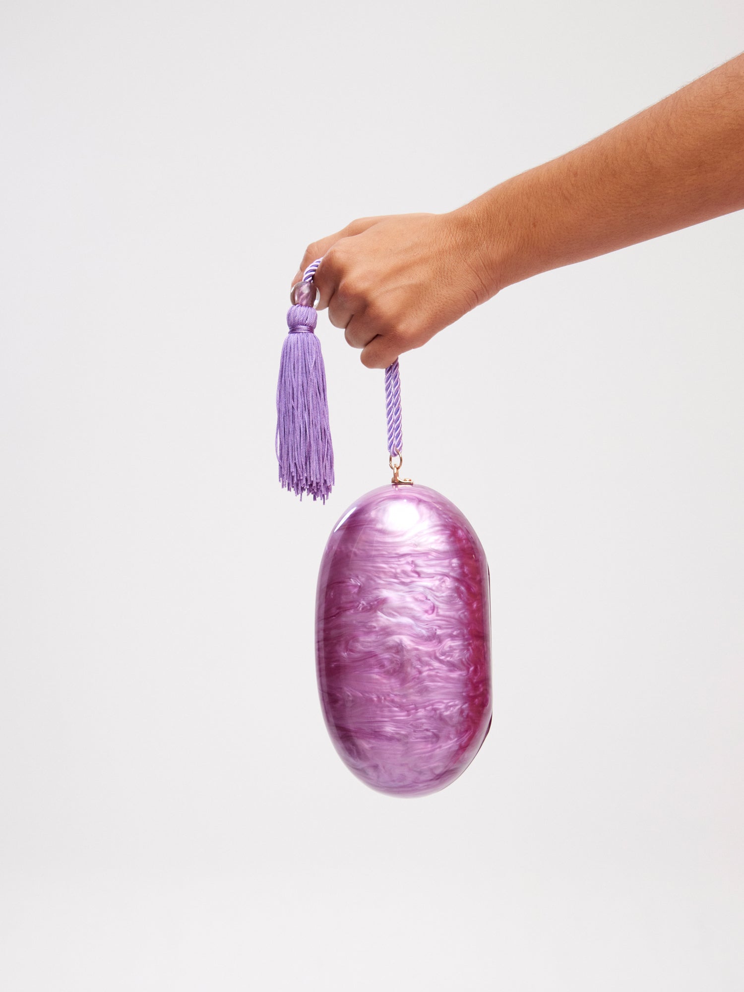 BOMBON MORA - Purple pearlescent effect bag