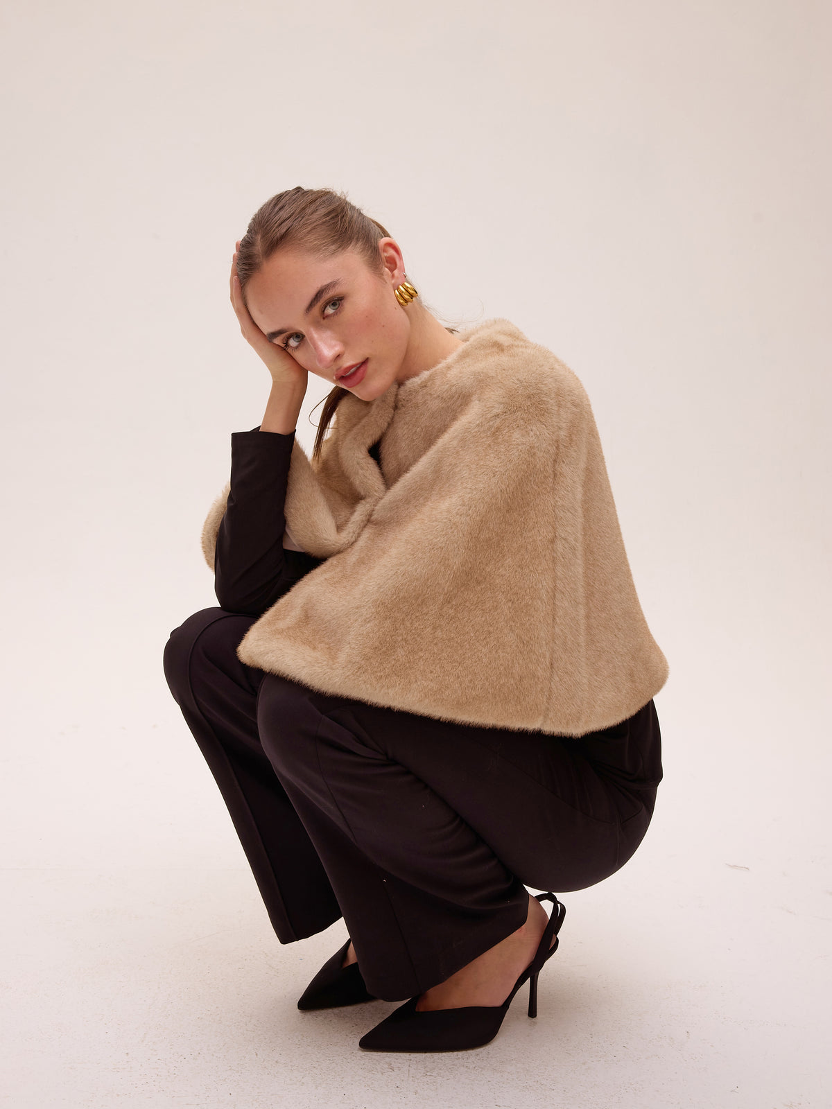 CINEMA ECRU - Capa pelo faux fur ecru