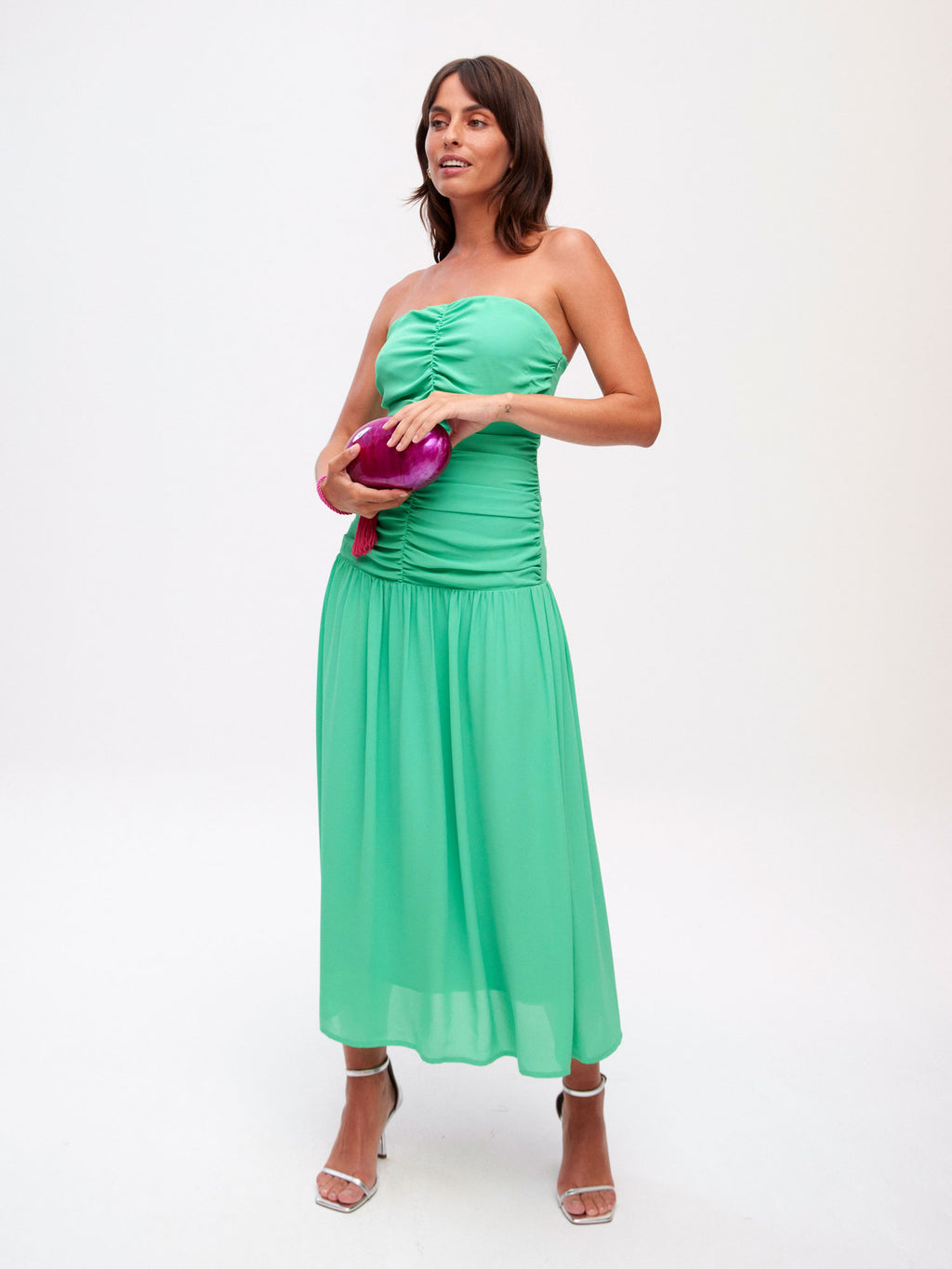 PORTOFINO GREEN Midi dress for wedding party and mioh