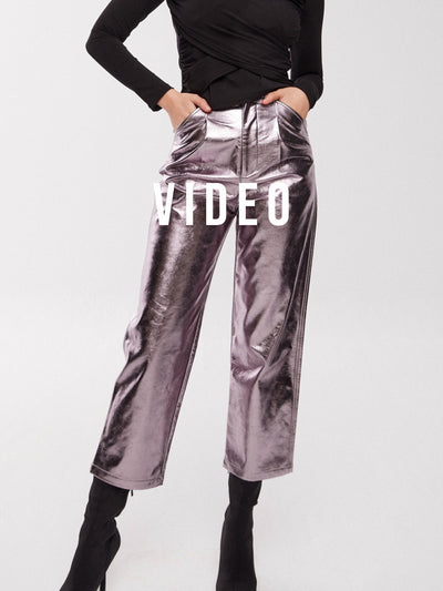 mioh | DEAN METAL - Pantalón pegged metal tendencia fw23 street style. Pura tendencia vogue FW23. MIOH marca española moda famosas instagramers