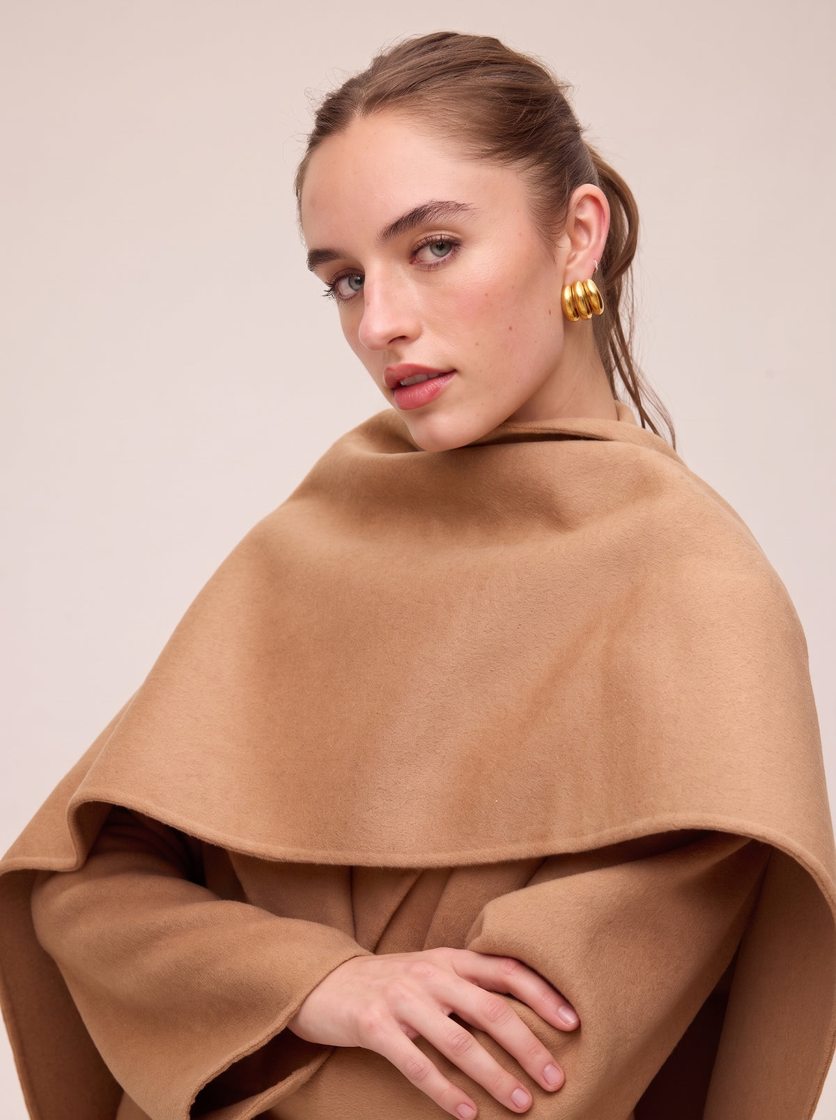 TICKET CAMEL - Camel wool scarf