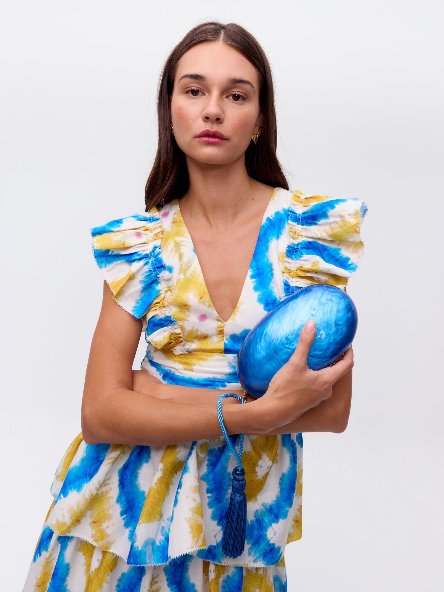 MIOH | WATERFALL TIEDYE - Vestido de volantes falda y escote tiedye para invitada de boda