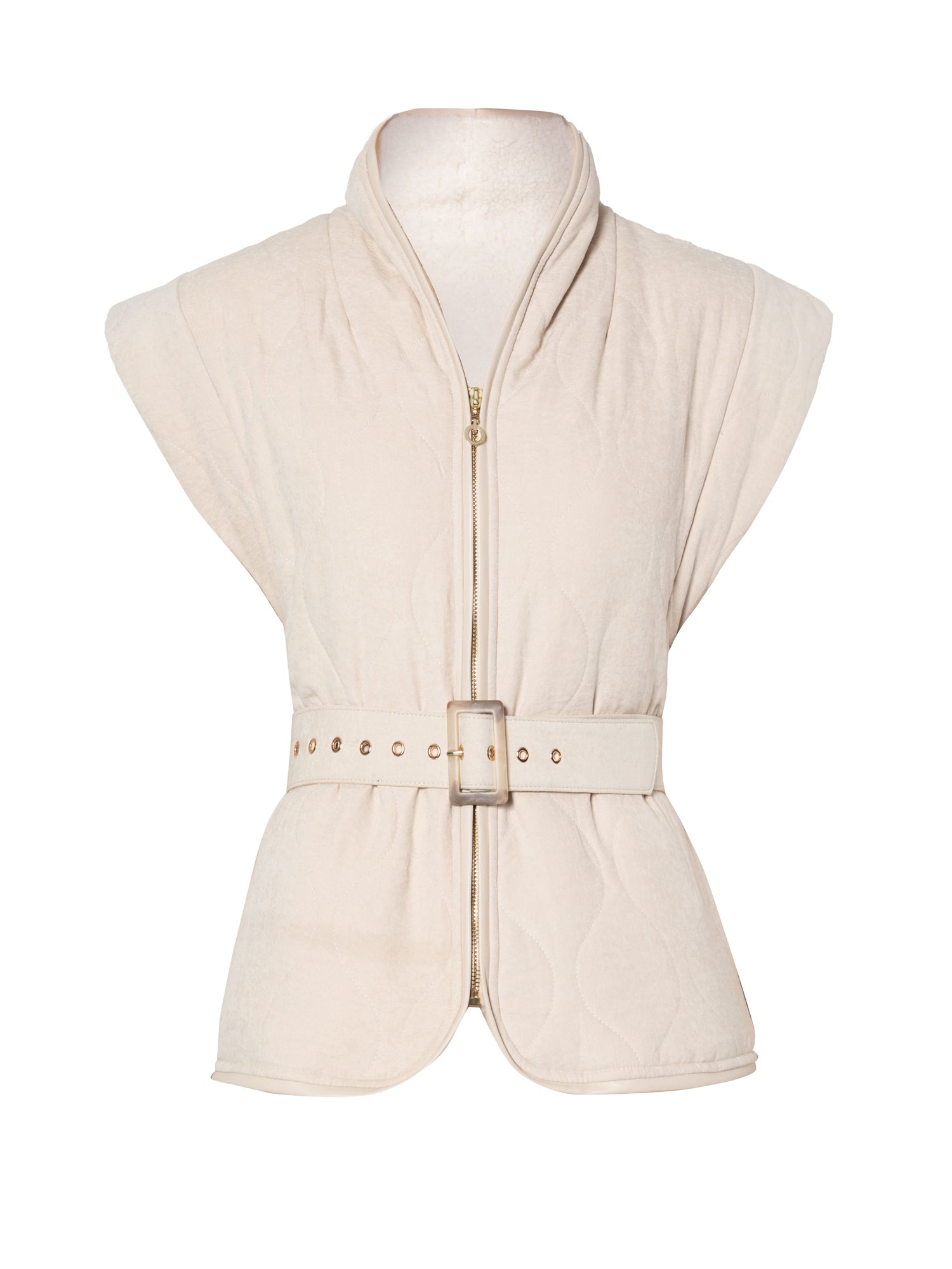 mioh | CLAUDIA - Chaqueta/chaleco acolchada beige - Street Style 2021-22